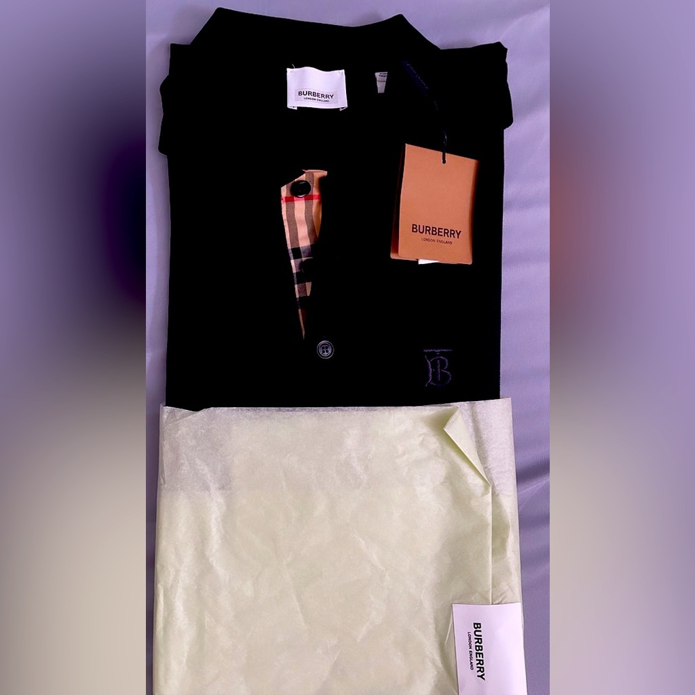 BURBERRY MONOGRAM BLACK POLO NEW!!